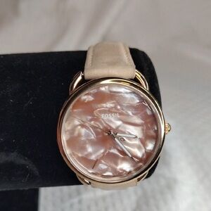 Fossil Women Tailor Three-Hand Blush Leather Watch ES4419 ❤️